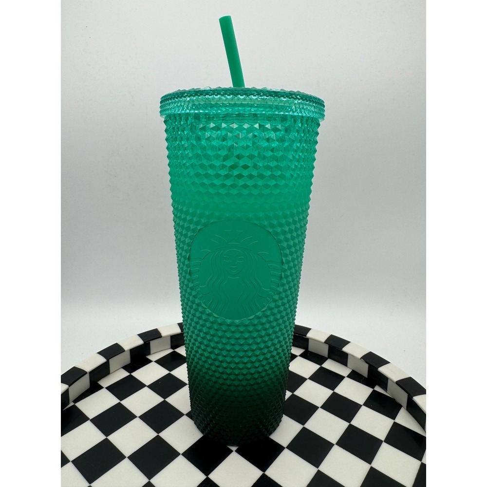 Starbucks mint blue teal‎ green waxberry gradient venti bling Studded Tumbler